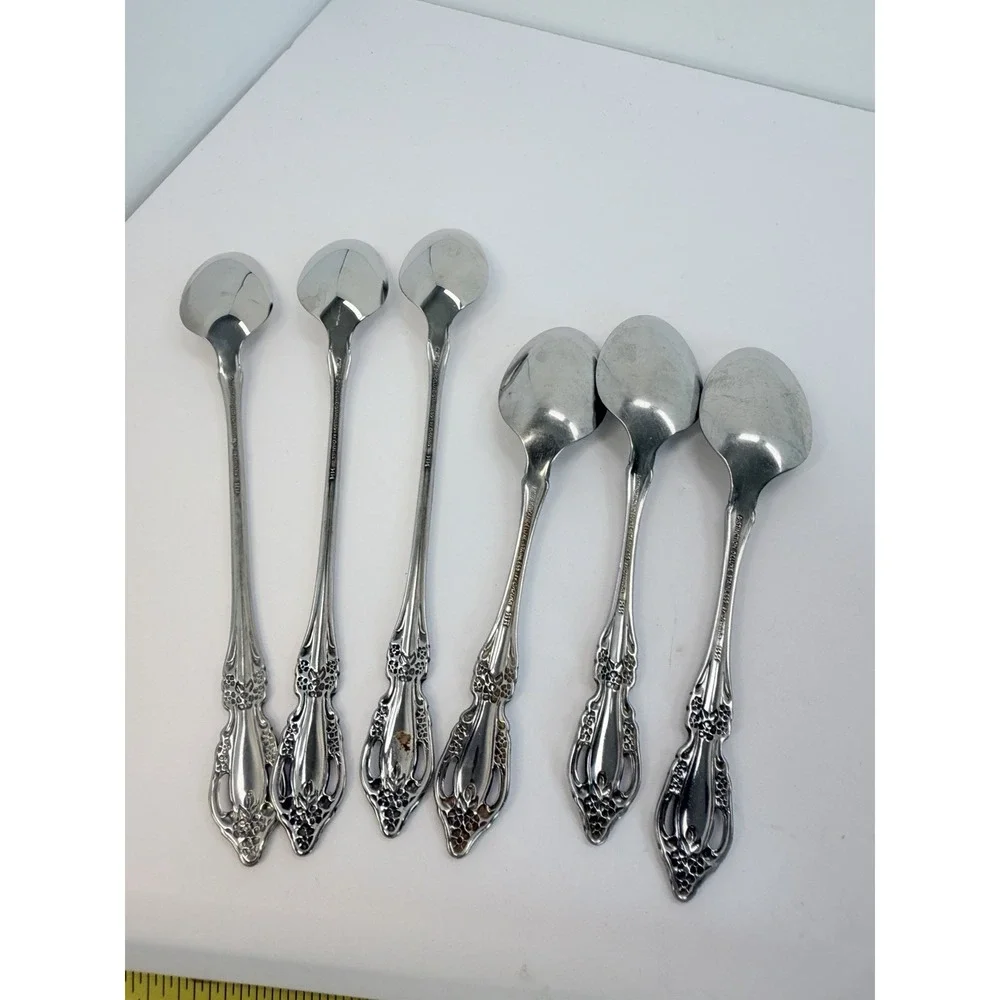 ONEIDA DISTINCTION DELUXE HH Stainless RAPHAEL 3 Iced Tea Spoons 3 Teaspoons